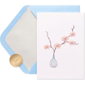 Papyrus Birthday Card for Her (Orchid in Vase)
