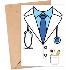 Doctor Card - Medical School Graduation Card - White Coat Ceremony - Doctor thank You - Gift for Him Her