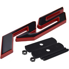 3D RS Emblem Badge Lettering Front Grille Grill Chrome w/Mount for Chevy Impala Cobalt Camaro