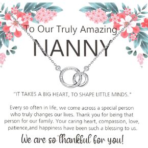 CENWA Nanny Gift Caregiver Gift Nanny Necklace Gift Nanny Appreciation Gift Nana Gift Best Nanny Gift