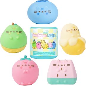 Hamee Pusheen The Cat [Surprise Blind Capsule] [Fruits Series] Cute Water Filled Squishy Toy [Birthday Gift Bags, Party Favors, Gift Basket Filler, Stress Relief Toys] (Assorted - 1 Pc.)