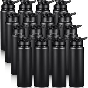 16 Pieces Aluminum Water Bottles Bulk 25 oz Sports Water Bottles with Snap Lids Lightweight Bike Water Bottle Reusable Leak Proof Travel Bottles for Outdoor Gym Sports Camping Hiking Fishing in Kuwait