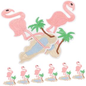 Didiseaon 10pcs Flamingo Patch Patches Embroidery Mini Flamingo Patch Embroidered Sew on Iron on Patch Sew On - Appliques for Coat Jeans Bags Hats