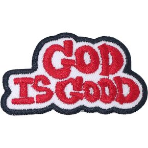 God is Good Iron On Patches for Clothing Embroidered Applique Patch Badge Sew On Emblem DIY Craft Letter Iron on Patch