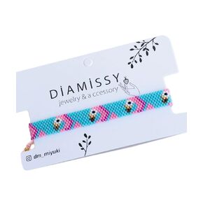 Fascinating Flamingo Miyuki Beaded Bracelet: Elegant Handcrafted Ethnic Design in Pink and Sky Blue