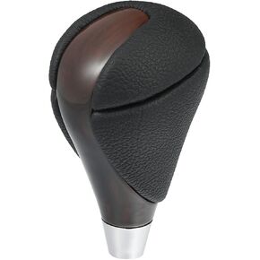 X AUTOHAUX Car Auto Automatic Gear Stick Shift Knob for Lexus ES350 2007-2015 GS450h 2007-2011 for Lexus RX450h Black Faux Leather Wood Grain Brown