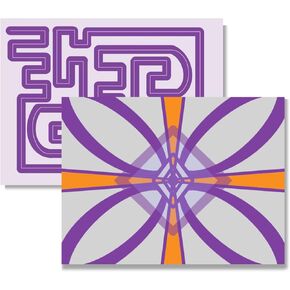 TongXiSs 2 packs of 28.3x21.2 Inch Maze and Cross Posters Use with Head Laser pointer for Sensorimotor Control Testing and Physical Therapy