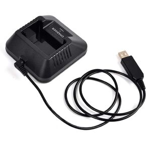 Two Way Radio USB Plug charger Walkie Talkie Desktop Battery Charger for Baofeng UV-5R UV-5RA UV-5RB UV-5RC UV-5RD UV-5RE UV-5Replus TYT TH-F8 Ham Radio