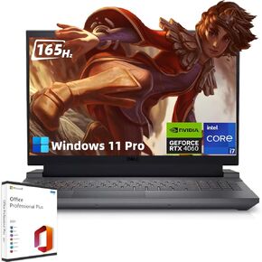 Dell G15 Gaming Laptop, 15.6" FHD 165Hz Display, Intel 14-Core i7-13650HX, NVIDIA GeForce RTX 4060, 32GB DDR5, 2TB SSD, HD Webcam, Wi-Fi 6, Backlit Keyboard, Windows 11 Pro, Ms Office Lifetime license