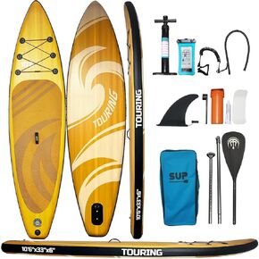 Inflatable Paddle Board for Adults, Stand up Paddle Board Inflatable with SUP Accessories, 11'×33" Ultra Stable Sup Board, Fishing Blow up Paddle Boards with Paddle, Pump, Backpack, Fin