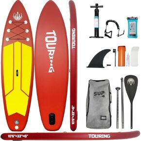 Inflatable Paddle Board for Adults, Stand up Paddle Board Inflatable with SUP Accessories, 11'×33" Ultra Stable Sup Board, Fishing Blow up Paddle Boards with Paddle, Pump, Backpack, Fin