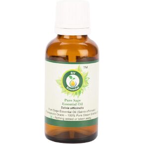 Sage Essential Oil | Salvia Officinalis | Sage Oil | for Diffuser | for Hair | for Body | for Massage | 100% Pure Natural | Steam Distilled | Therapeutic Grade | 5ml | 0.169oz by R V Essential