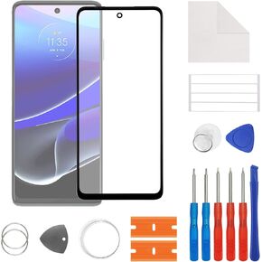 New Front Outer Lens Glass Screen Replacement for Moto G Stylus 5G 2022 XT2213DL XT2213-3 XT2213 with Free Repair Tools Kit.(No LCD Touch ＆ Digitizer)