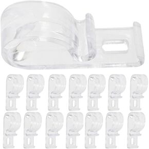 Luxshiny 30pcs Roller Shade Clear Saftey Chain Retainer and Cord Guide Fixation Hook P Clip for Roller Blinds Cord Loop and Bead Chain Tension Device