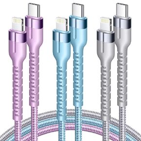USB C to Lightning Cable, 3 Pack 3FT iPhone Fast Charging Cable [Apple MFi Certified] Type c to Lightning Cable for iPhone 14 13 12 11 Pro Max Xr Xs 8 and More