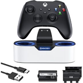 NEWDERY Solo Charger Station for Xbox Wireless Controllers, Fast Charging Dock Single Charging Stand for Xbox One/Series X|S Controller