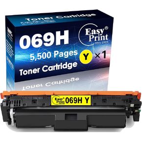EASYPRINT 069H 069 Toner Cartridge (Yellow) Replacement Compatible for Canon 069H Used for imageCLASS MF753Cdw MF751Cdw LBP674Cdw Printers, (1-Yellow Pack)