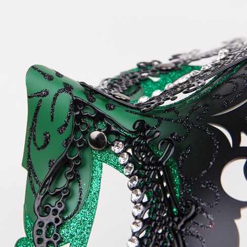 Vanki 1 PCS Masquerade Mask Laser Cut Metal Shiny Rhinestone Party Mask in Kuwait