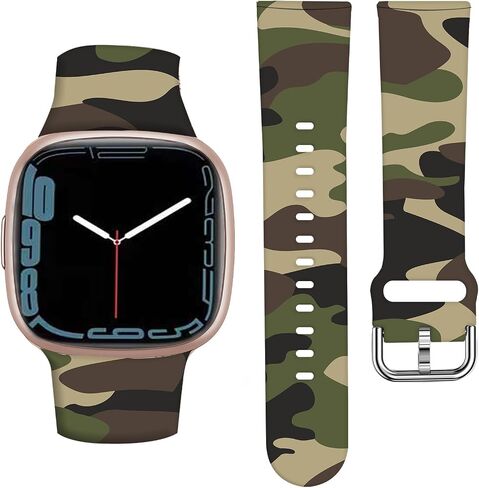 متوافق مع سوار Versa 4/Versa 3/Sense/Sense 2 للنساء والفتيات، حزام رياضي بديل لطيف لا يبهت للساعة الذكية Versa 4/Versa 3 in Kuwait
