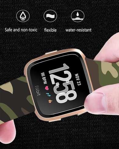 متوافق مع سوار Versa 4/Versa 3/Sense/Sense 2 للنساء والفتيات، حزام رياضي بديل لطيف لا يبهت للساعة الذكية Versa 4/Versa 3 in Kuwait