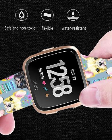 متوافق مع سوار Versa 4/Versa 3/Sense/Sense 2 للنساء والفتيات، حزام رياضي بديل لطيف لا يبهت للساعة الذكية Versa 4/Versa 3 in Kuwait