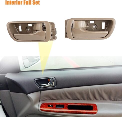 استبدال مقبض الباب الداخلي من NPAUTO لسيارة Toyota Camry 2002 2003 2004 2005 2006، جانب الركاب للسائق الخلفي الأمامي الداخلي، بيج، عبوة من 4 قطع in Saudi Arabia