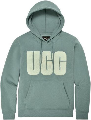 UGG Women's Rey Fuzzy Logo Hoodie Sweatshirt in Saudi Arabia