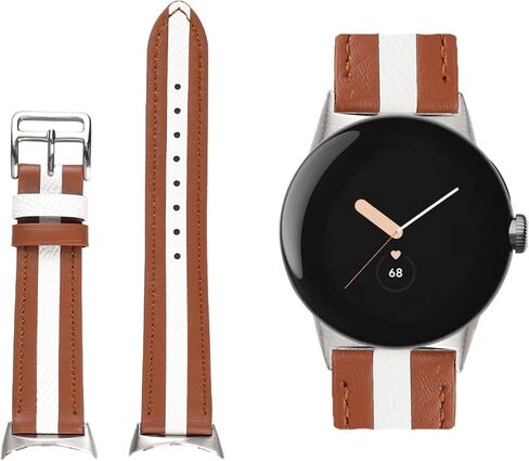 for Google Pixel Watch Band Genuine Leather Band, Durable Breathable Replacement Strap for Google Pixel Watch Women Man. in Saudi Arabia