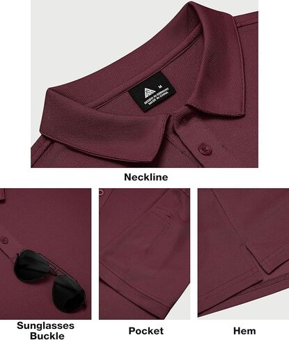 ZITY 5 Pack Tactical Polo Shirts for Men Golf Shirt Short Sleeve Athletic Performance Moisture Wicking Work Outdoor Tshirts in Kuwait