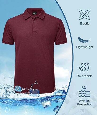 ZITY 5 Pack Tactical Polo Shirts for Men Golf Shirt Short Sleeve Athletic Performance Moisture Wicking Work Outdoor Tshirts in Kuwait