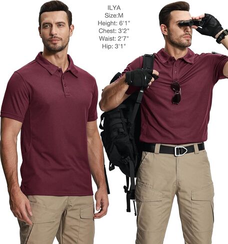 ZITY 5 Pack Tactical Polo Shirts for Men Golf Shirt Short Sleeve Athletic Performance Moisture Wicking Work Outdoor Tshirts in Kuwait