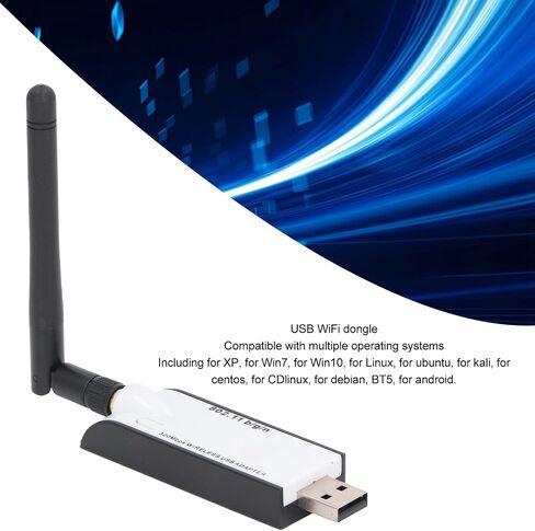 محول واي فاي USB بسرعة 300 ميجا بت في الثانية مع هوائي، اتصال لاسلكي مستقر، نظام متعدد متوافق مع أجهزة الكمبيوتر الشخصية وسطح المكتب والويندوز in Kuwait
