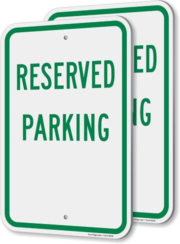 "Reserved Parking" Sign By SmartSign | 12" x 18" Aluminum in Saudi Arabia