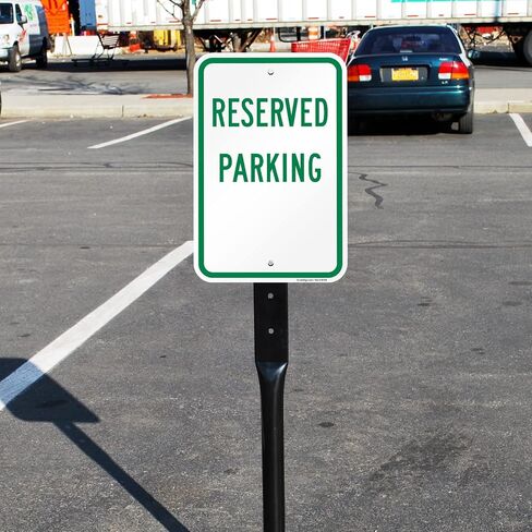 "Reserved Parking" Sign By SmartSign | 12" x 18" Aluminum in Saudi Arabia