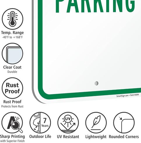 "Reserved Parking" Sign By SmartSign | 12" x 18" Aluminum in Saudi Arabia