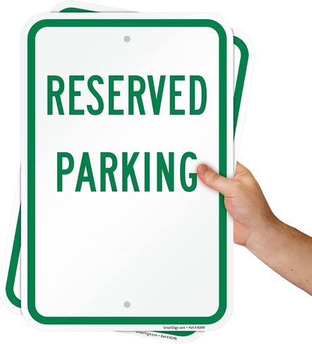 "Reserved Parking" Sign By SmartSign | 12" x 18" Aluminum in Saudi Arabia