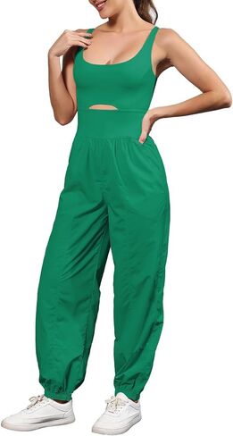 ReachMe Womens Running Onesie Workout Rompers One Piece Gym Exercise Jumpsuits Hiking Pants with Pockets Climb Outfits in Kuwait