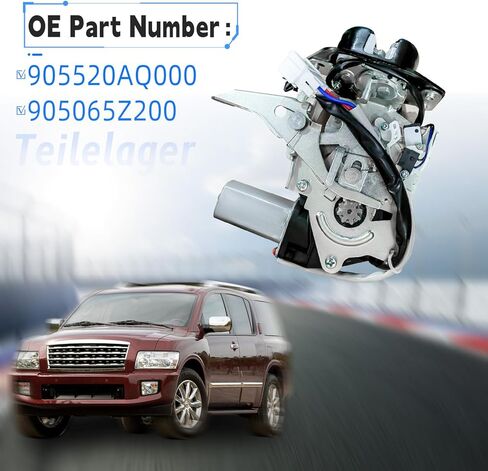 مزلاج صندوق السيارة الخلفي، مشغل قفل الباب الخلفي 905520AQ000 905065Z200 متوافق مع 2004-2010 إنفينيتي QX56 2005-2010 نيسان أرمادا 2004 باثفايندر أرمادا 2004-2009 كويست in Kuwait