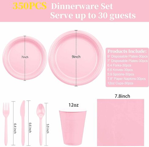 MirthMood 350PCS 2024 Black Disposable Plates, Black Party Supplies, Includes 50 Dinner Plates, 50 Salad Plates, 50 Black Silverware, 50 Napkins and 50 12OZ Cups, Suit for BBQ Party And Halloween in Saudi Arabia