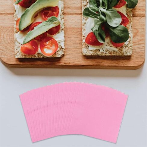 JAM PAPER Small Beverage Napkins - 5 x 5 - Baby Pink Pastel - 50/Pack in Saudi Arabia