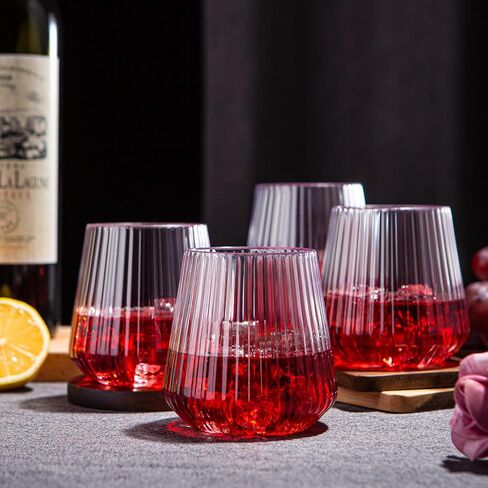 20 Pack 14oz Stemless Plastic Wine Glasses Heavy Duty Disposable Wine Glasses Unbreakable Clear Plastic Cocktail Glasses Recyclable Shatterproof Reusable Plastic Wine Cups for Parties Wedding in Saudi Arabia