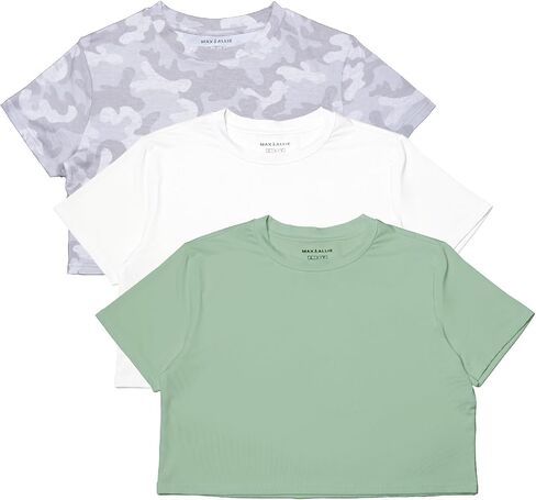 MAX ALLIE Women's Ultra Soft Cropped T Shirt Crew Neck Tees Casual Loose Fit Basic Lightweight in Kuwait