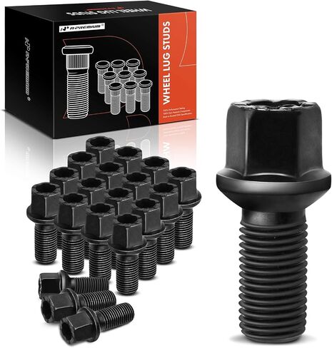 مسامير عجلة A-Premium M14-1.50 متوافقة مع مجموعة Volkswagen Jetta Passat Golf Tiguan Beetle Audi A3 A4 A5 A6 A7 Quattro A8 الأمامية والخلفية المكونة من 20 قطعة in Saudi Arabia