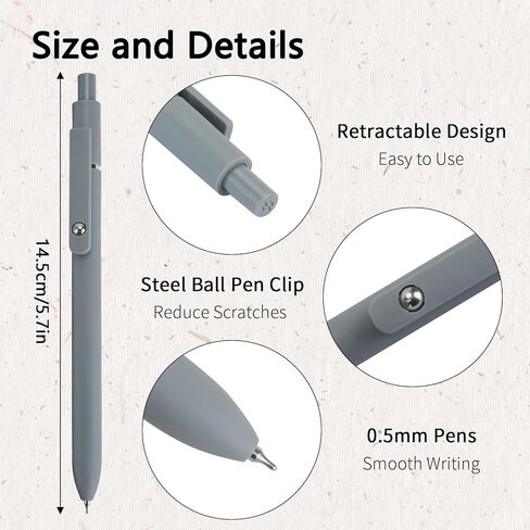 15 قطعة من أقلام الحبر سريعة الجفاف، أقلام جل ذات نقاط دقيقة للكتابة الناعمة، أقلام كرة دوارة قابلة للسحب، أقلام سوداء لطيفة مقاس 0.5 مم، قلم جمالي للوازم المدرسية المكتبية للنساء، هدايا منزلية، تدوين الملاحظات in Kuwait
