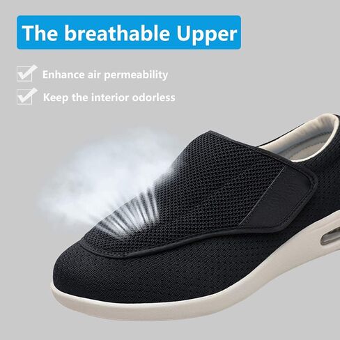 Men's Diabetic Shoes, Lightweight Wide Width Walking Sneakers with Adjustable Closures for Diabetic Edema Plantar Fasciitis Bunions Arthritis Swollen Feet in Saudi Arabia