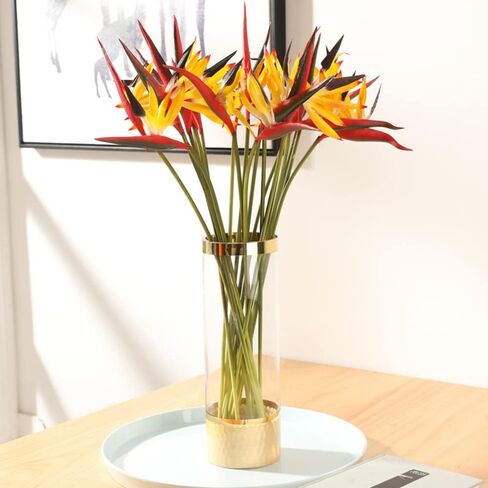 NatureMan 10Pack Artificial Flowers Bird of Paradise,22.4 Inch Hawaiian Tropical Flowers Strelitzia Green Plant for Home Garden Decoration Office Verandah Wedding Decorations (Ocean Blue) in Saudi Arabia