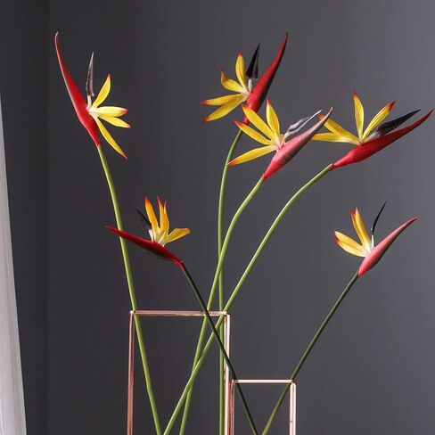 NatureMan 10Pack Artificial Flowers Bird of Paradise,22.4 Inch Hawaiian Tropical Flowers Strelitzia Green Plant for Home Garden Decoration Office Verandah Wedding Decorations (Ocean Blue) in Saudi Arabia