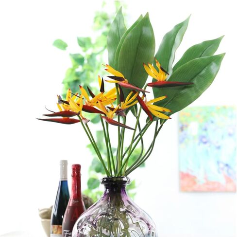 NatureMan 10Pack Artificial Flowers Bird of Paradise,22.4 Inch Hawaiian Tropical Flowers Strelitzia Green Plant for Home Garden Decoration Office Verandah Wedding Decorations (Ocean Blue) in Saudi Arabia