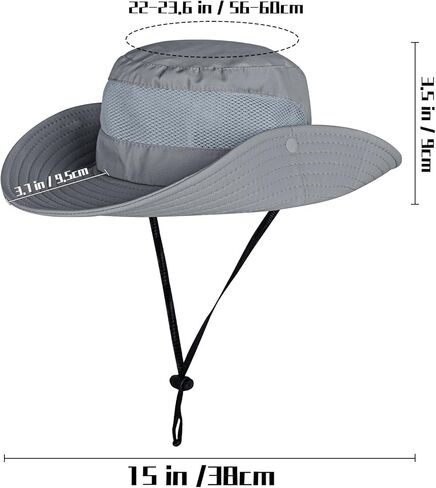 قبعة صيد السمك Rosoz بعامل حماية من الأشعة فوق البنفسجية 50+ قبعة شمسية للرجال والنساء، قبعات دلو واسعة الحافة مع حماية من الأشعة فوق البنفسجية لرحلات السفاري والمشي لمسافات طويلة على الشاطئ in Kuwait