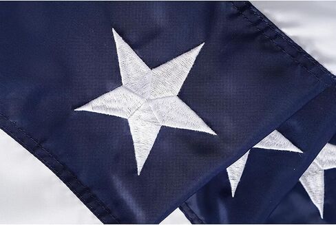 Homissor American Flag Bunting Outdoor 5x10 Ft US Pleated Fan Flag Embroidered Stars in USA Pleated Bunting Made Oxford Nylon in Saudi Arabia